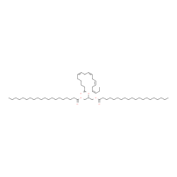 ChemSpider 2D Image | 2-[(6Z,9Z,12Z,15Z)-6,9,12,15-Octadecatetraenoyloxy]-1,3-propanediyl diicosanoate | C61H110O6