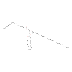 ChemSpider 2D Image | 1,3-Bis[(9Z)-9-hexadecenoyloxy]-2-propanyl tetracosanoate | C59H110O6