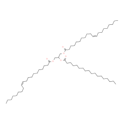 ChemSpider 2D Image | 2-(Stearoyloxy)-1,3-propanediyl (11Z,11'Z)bis(-11-icosenoate) | C61H114O6