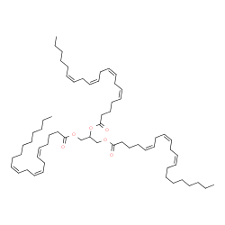 ChemSpider 2D Image | 1,3-Bis[(5Z,8Z,11Z)-5,8,11-icosatrienoyloxy]-2-propanyl (5Z,8Z,11Z,14Z)-5,8,11,14-icosatetraenoate | C63H102O6