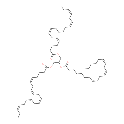 ChemSpider 2D Image | 2-[(8Z,11Z,14Z)-8,11,14-Icosatrienoyloxy]-1,3-propanediyl (5Z,8Z,11Z,14Z,17Z,5'Z,8'Z,11'Z,14'Z,17'Z)bis(-5,8,11,14,17-icosapentaenoate) | C63H96O6