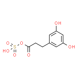 ChemSpider 2D Image | 3-(3,5-Dihydroxyphenyl)propanoyl hydrogen sulfate | C9H10O7S