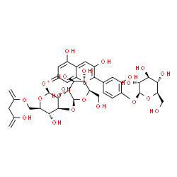 ChemSpider 2D Image | (Z)-[(2S,3R,4S,5R,6R)-3,5-Dihydroxy-6-{[(4-hydroxy-1,4-pentadien-2-yl)oxy]methyl}-4-{[(2S,3R,4S,5S,6R)-3,4,5-trihydroxy-6-(hydroxymethyl)tetrahydro-2H-pyran-2-yl]oxy}tetrahydro-2H-pyran-2-yl][3,5-dihy
droxy-2-(3-hydroxy-4-{[(2S,3R,4S,5S,6R)-3,4,5-trihydroxy-6-(hydroxymethyl)tetrahydro-2H-pyran-2-yl]oxy}phenyl)-7H-chromen-7-ylidene]oxonium | C38H47O22