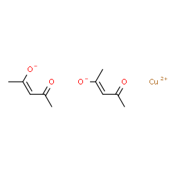 ChemSpider 2D Image | Copper(2+) (2E)-4-oxo-2-penten-2-olate (2Z)-4-oxo-2-penten-2-olate (1:1:1) | C10H14CuO4