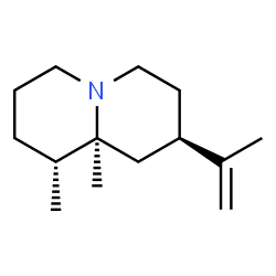 ChemSpider 2D Image | (1R,8R,9aS)-8-Isopropenyl-1,9a-dimethyloctahydro-2H-quinolizine | C14H25N