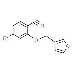 ChemSpider 2D Image | 4-Bromo-2-(3-furylmethoxy)benzonitrile | C12H8BrNO2