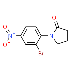 ChemSpider 2D Image | 1-(2-Bromo-4-nitrophenyl)-2-pyrrolidinone | C10H9BrN2O3