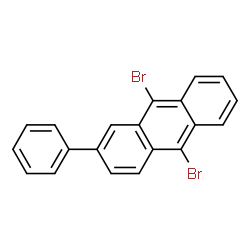 ChemSpider 2D Image | 9,10-Dibromo-2-phenylanthracene | C20H12Br2