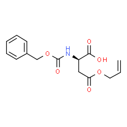 ChemSpider 2D Image | (2R)-4-(Allyloxy)-2-{[(benzyloxy)carbonyl]amino}-4-oxobutanoic acid | C15H17NO6