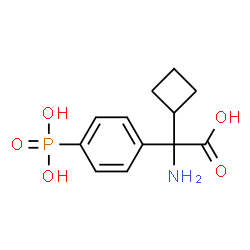 ChemSpider 2D Image | Amino(cyclobutyl)(4-phosphonophenyl)acetic acid | C12H16NO5P