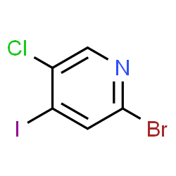 ChemSpider 2D Image | 2-Bromo-5-chloro-4-iodopyridine | C5H2BrClIN
