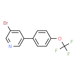 ChemSpider 2D Image | 3-Bromo-5-[4-(trifluoromethoxy)phenyl]pyridine | C12H7BrF3NO
