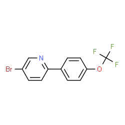 ChemSpider 2D Image | 5-Bromo-2-(4-(trifluoromethoxy)phenyl)pyridine | C12H7BrF3NO