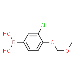 ChemSpider 2D Image | (3-Chloro-4-(methoxymethoxy)phenyl)boronic acid | C8H10BClO4