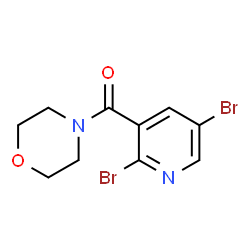 ChemSpider 2D Image | (2,5-Dibromo-3-pyridinyl)(4-morpholinyl)methanone | C10H10Br2N2O2