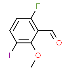 ChemSpider 2D Image | 6-Fluoro-3-iodo-2-methoxybenzaldehyde | C8H6FIO2