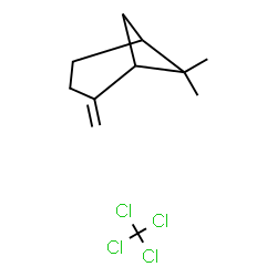 ChemSpider 2D Image | 6,6-Dimethyl-2-methylenebicyclo[3.1.1]heptane - tetrachloromethane (1:1) | C11H16Cl4