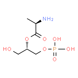 ChemSpider 2D Image | (2S)-1-Hydroxy-3-(phosphonooxy)-2-propanyl D-alaninate | C6H14NO7P