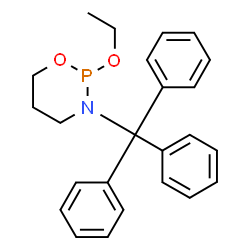 ChemSpider 2D Image | 2-Ethoxy-3-trityl-1,3,2-oxazaphosphinane | C24H26NO2P