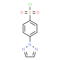 ChemSpider 2D Image | 4-(2H-1,2,3-Triazol-2-yl)benzenesulfonyl chloride | C8H6ClN3O2S