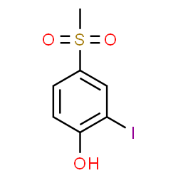ChemSpider 2D Image | 2-Iodo-4-(methylsulfonyl)phenol | C7H7IO3S