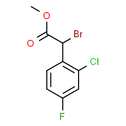 ChemSpider 2D Image | Methyl bromo(2-chloro-4-fluorophenyl)acetate | C9H7BrClFO2
