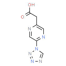 ChemSpider 2D Image | [5-(1H-Tetrazol-1-yl)-2-pyrazinyl]acetic acid | C7H6N6O2