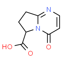 ChemSpider 2D Image | 4-Oxo-4,6,7,8-tetrahydropyrrolo[1,2-a]pyrimidine-6-carboxylic acid | C8H8N2O3