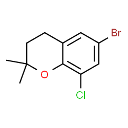 ChemSpider 2D Image | 6-Bromo-8-chloro-2,2-dimethylchromane | C11H12BrClO