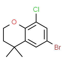 ChemSpider 2D Image | 6-bromo-8-chloro-4,4-dimethylchroman | C11H12BrClO