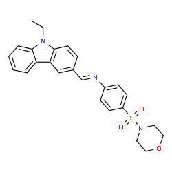 ChemSpider 2D Image | N-[(E)-(9-Ethyl-9H-carbazol-3-yl)methylene]-4-(morpholin-4-ylsulfonyl)aniline | C25H25N3O3S