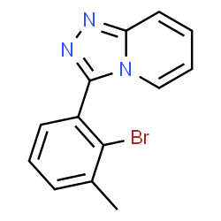ChemSpider 2D Image | 3-(2-Bromo-3-methylphenyl)[1,2,4]triazolo[4,3-a]pyridine | C13H10BrN3
