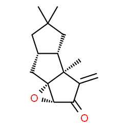 ChemSpider 2D Image | (1aR,3aS,3bS,6aS,7aR)-3a,5,5-Trimethyl-3-methyleneoctahydrocyclopenta[4,5]pentaleno[1,6a-b]oxiren-2(1aH)-one | C15H20O2