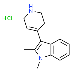 ChemSpider 2D Image | 1,2-Dimethyl-3-(1,2,3,6-tetrahydro-4-pyridinyl)-1H-indole hydrochloride (1:1) | C15H19ClN2