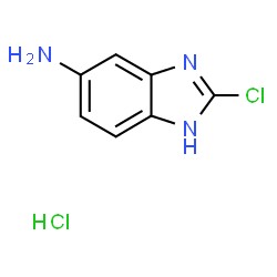 ChemSpider 2D Image | 2-Chloro-1H-benzimidazol-5-amine hydrochloride (1:1) | C7H7Cl2N3