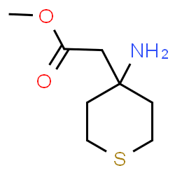 ChemSpider 2D Image | Methyl (4-aminotetrahydro-2H-thiopyran-4-yl)acetate | C8H15NO2S