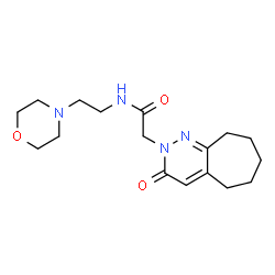 ChemSpider 2D Image | N-[2-(4-Morpholinyl)ethyl]-2-(3-oxo-3,5,6,7,8,9-hexahydro-2H-cyclohepta[c]pyridazin-2-yl)acetamide | C17H26N4O3