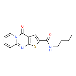 ChemSpider 2D Image | N-Butyl-4-oxo-4H-pyrido[1,2-a]thieno[2,3-d]pyrimidine-2-carboxamide | C15H15N3O2S