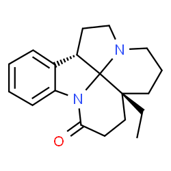 ChemSpider 2D Image | (5aS,12aR)-12a-Ethyl-1,2,3,5,5a,11,12,12a-octahydro-4H,10H-3a,9b-diazaindeno[7,1-jk]fluoren-10-one | C19H24N2O