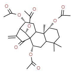 ChemSpider 2D Image | (1beta,5xi,7beta,9xi,12beta,14S)-15-Oxokaur-16-ene-1,7,12,14-tetrayl tetraacetate | C28H38O9