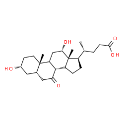ChemSpider 2D Image | (3alpha,5beta,9xi,12alpha,14xi)-3,12-Dihydroxy-7-oxocholan-24-oic acid | C24H38O5