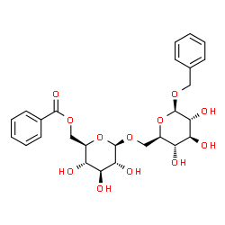 ChemSpider 2D Image | Benzyl 6-O-(6-O-benzoyl-beta-D-glucopyranosyl)-beta-D-glucopyranoside | C26H32O12