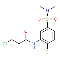 ChemSpider 2D Image | 3-Chloro-N-[2-chloro-5-(dimethylsulfamoyl)phenyl]propanamide | C11H14Cl2N2O3S