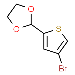 ChemSpider 2D Image | 2-(4-Bromo-2-thienyl)-1,3-dioxolane | C7H7BrO2S