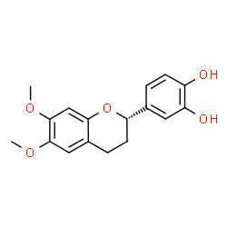 ChemSpider 2D Image | 4-[(2S)-6,7-Dimethoxy-3,4-dihydro-2H-chromen-2-yl]-1,2-benzenediol | C17H18O5