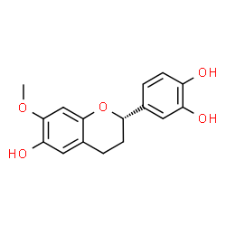 ChemSpider 2D Image | 4-[(2S)-6-Hydroxy-7-methoxy-3,4-dihydro-2H-chromen-2-yl]-1,2-benzenediol | C16H16O5
