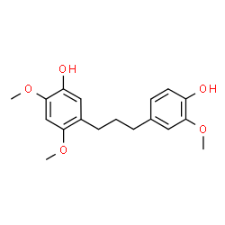 ChemSpider 2D Image | 5-[3-(4-Hydroxy-3-methoxyphenyl)propyl]-2,4-dimethoxyphenol | C18H22O5