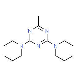 ChemSpider 2D Image | 2-Methyl-4,6-di(1-piperidinyl)-1,3,5-triazine | C14H23N5