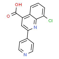 ChemSpider 2D Image | 8-Chloro-2-(4-pyridinyl)-4-quinolinecarboxylic acid | C15H9ClN2O2
