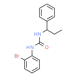 ChemSpider 2D Image | 1-(2-Bromophenyl)-3-(1-phenylpropyl)urea | C16H17BrN2O